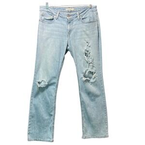Levi's‎ Women's Superlow Boot Jeans 31 Light Wash Distressed Bootcut